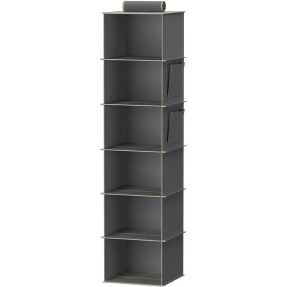 Hanging Closet Organizer and Storage,6-Shelf Closet Hanging Storage Shelves,Grey